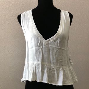 White flowy tank top